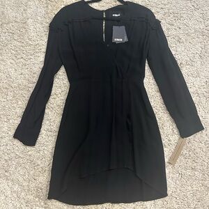 Reformation Black Long Sleeve Dress